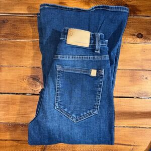 Sterling & Stitch Women Flare Jeans Size 25 (Fits 25x31) Blue Denim High Rise